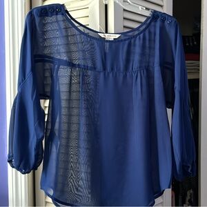 BCBG sheer 3/2 sleeve top.